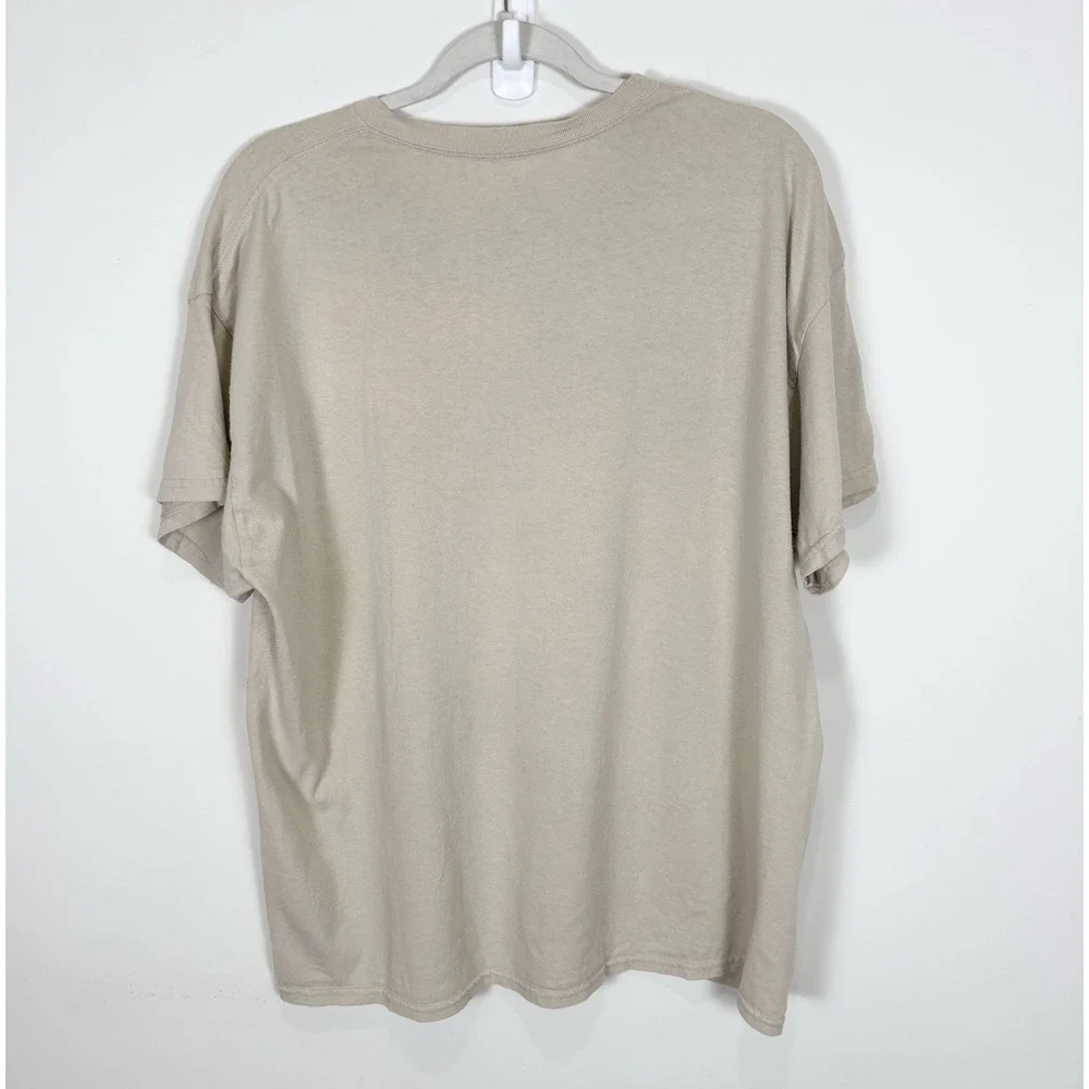 Nirvana T Shirt Men's XL Beige Smiley Graphic Washed